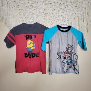 Disney Universal Forky Toy Story Minion Despicable Me Size 8-11 Top Bundle